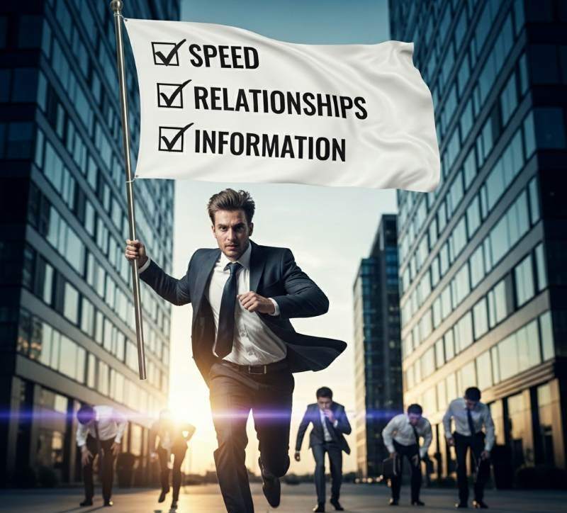 Small real estate firms winning deals with speed, relationships, and information.